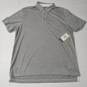 Chaps Milton Polo Shirt Men XL Gray Seacoast Wash Super Soft